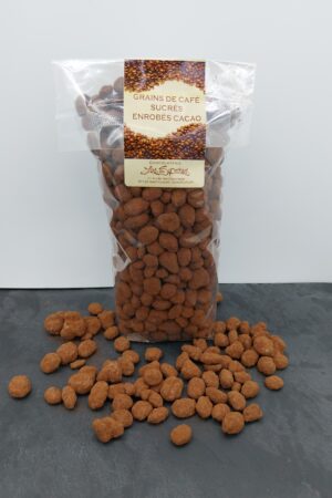 Grains de café enrobés de chocolat