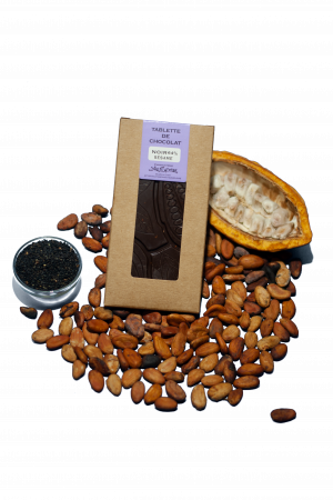 Tablette de Chocolat Noir 64% Sésame